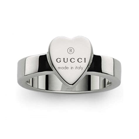 gucci trademark thick stripes ring|gucci heart ring size 7.